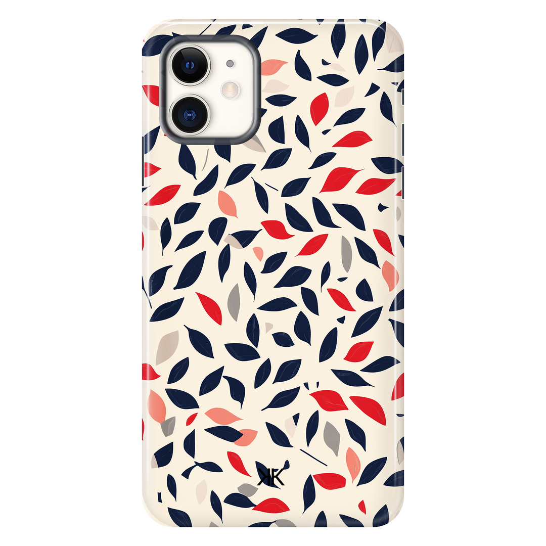 Blue and Red Leaves Phone Case - Tough Case - iphone-11