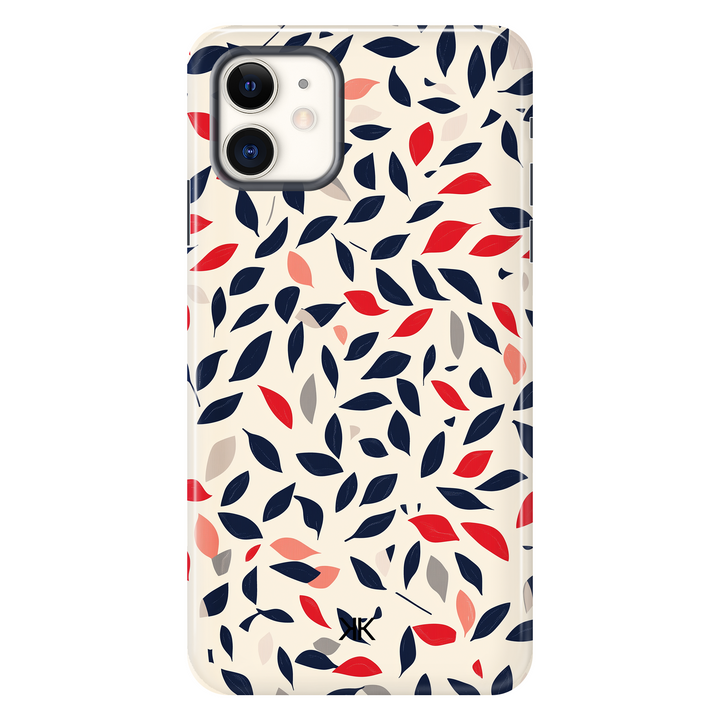 Blue and Red Leaves Phone Case - Tough Case - iphone-11