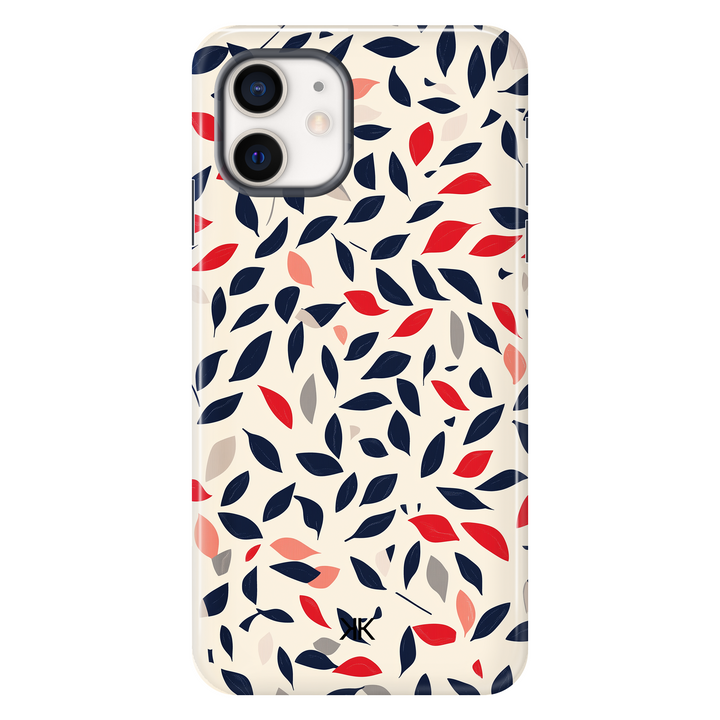 Blue and Red Leaves Phone Case - Tough Case - iphone-12