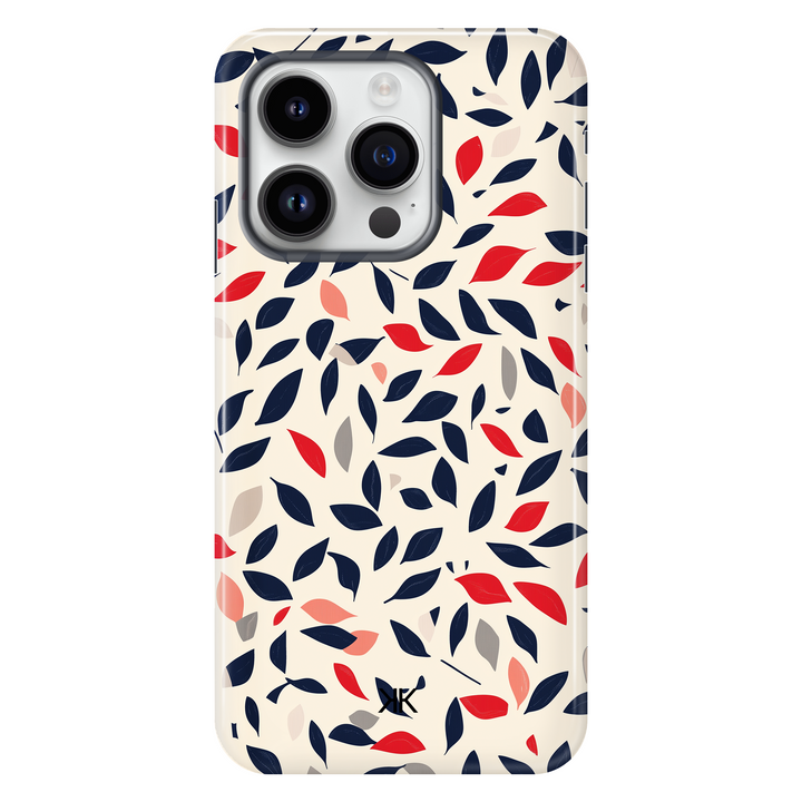 Blue and Red Leaves Phone Case - Tough Case - iphone-14-pro