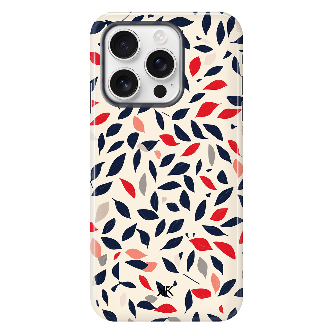Blue and Red Leaves Phone Case - Tough Case - iphone-16-pro