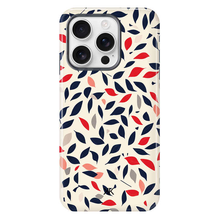 Blue and Red Leaves Phone Case - Tough Case - iphone-16-pro