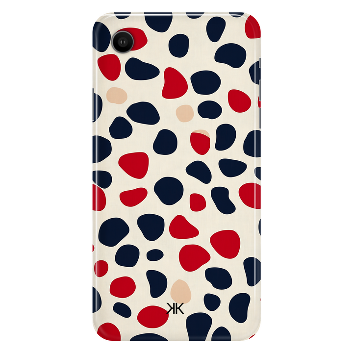 Blue and Red Spotted phone case for iPhone XR