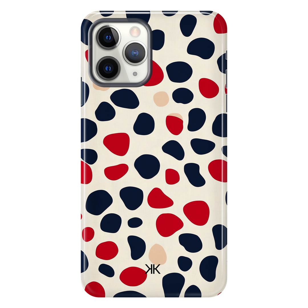 Blue and Red Spotted Phone Case - Tough Case - iphone-11-pro