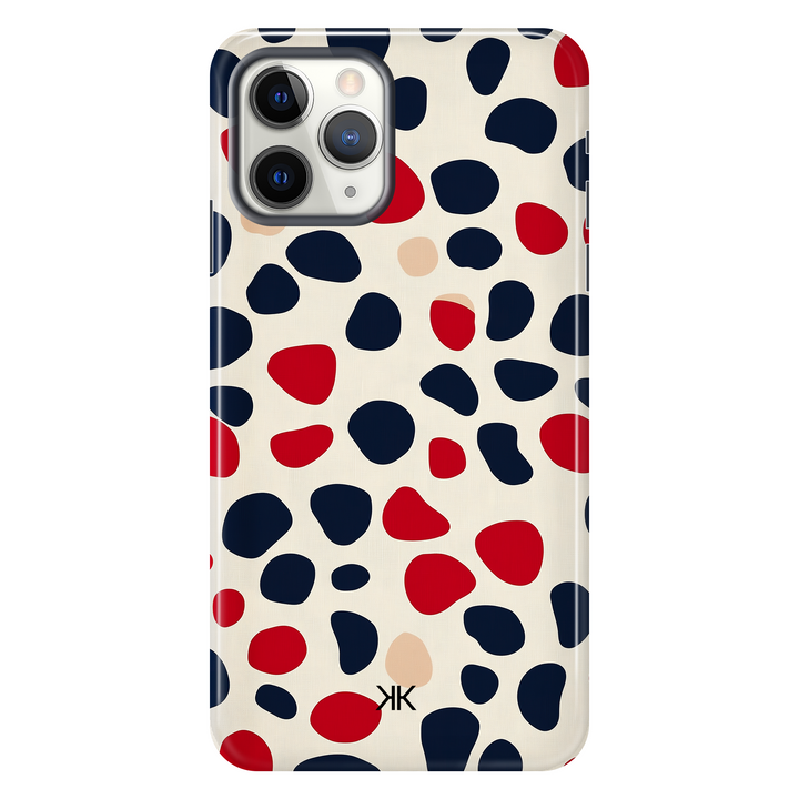 Blue and Red Spotted Phone Case - Tough Case - iphone-11-pro
