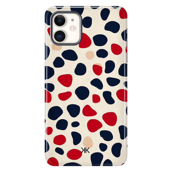 Blue and Red Spotted Phone Case - Tough Case - iphone-11