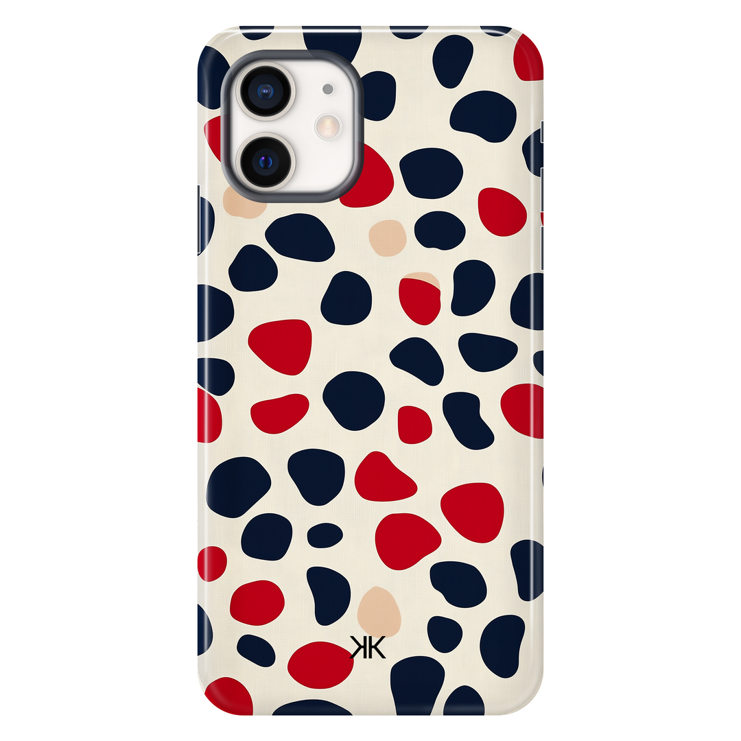 Blue and Red Spotted Phone Case - Tough Case - iphone-12