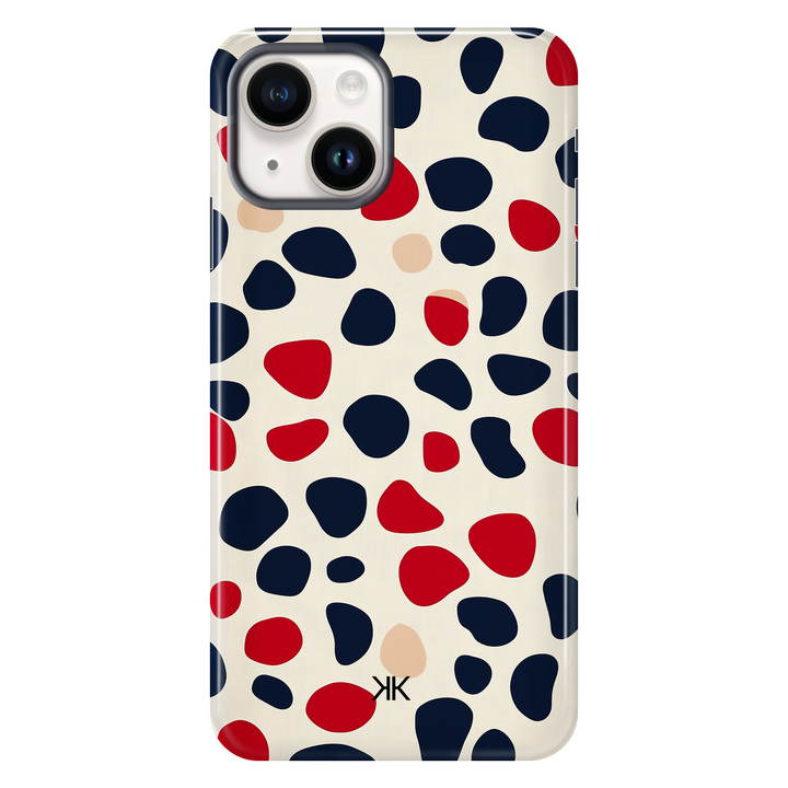 Blue and Red Spotted Phone Case - Tough Case - iphone-14