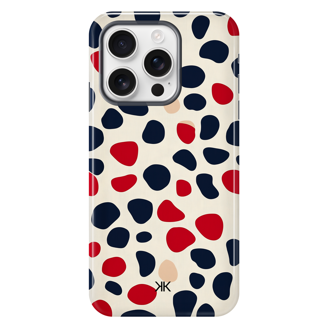 Blue and Red Spotted Phone Case - Tough Case - iphone-16-pro