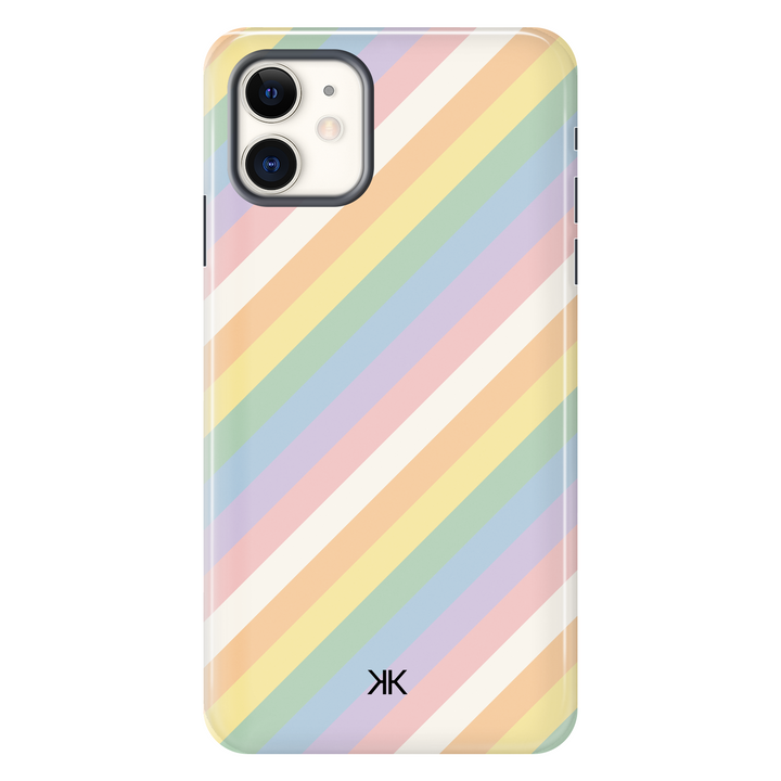 Watercolour Rainbow Stripe Phone Case - Tough Case - iphone-11