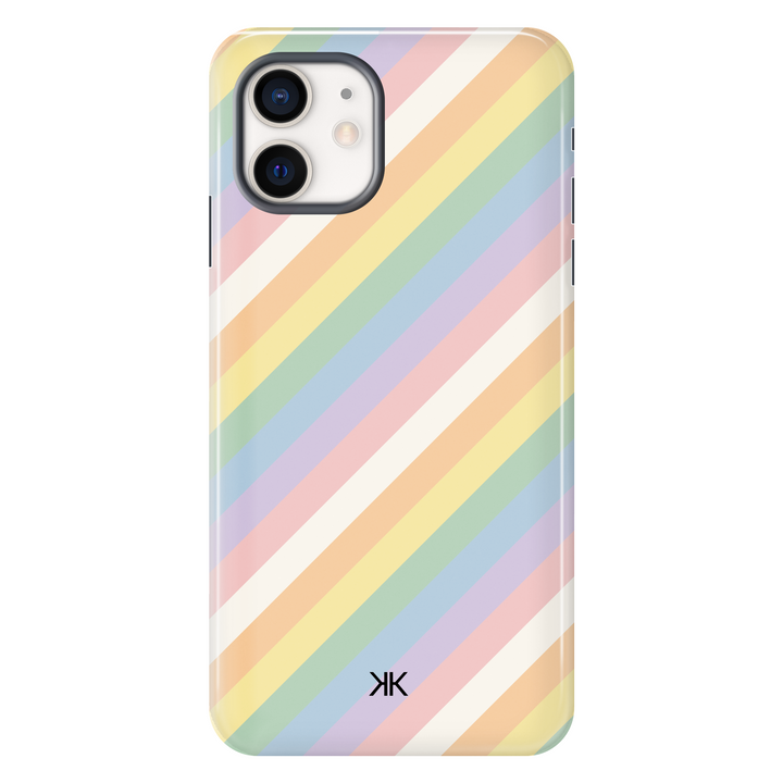 Watercolour Rainbow Stripe Phone Case - Tough Case - iphone-12