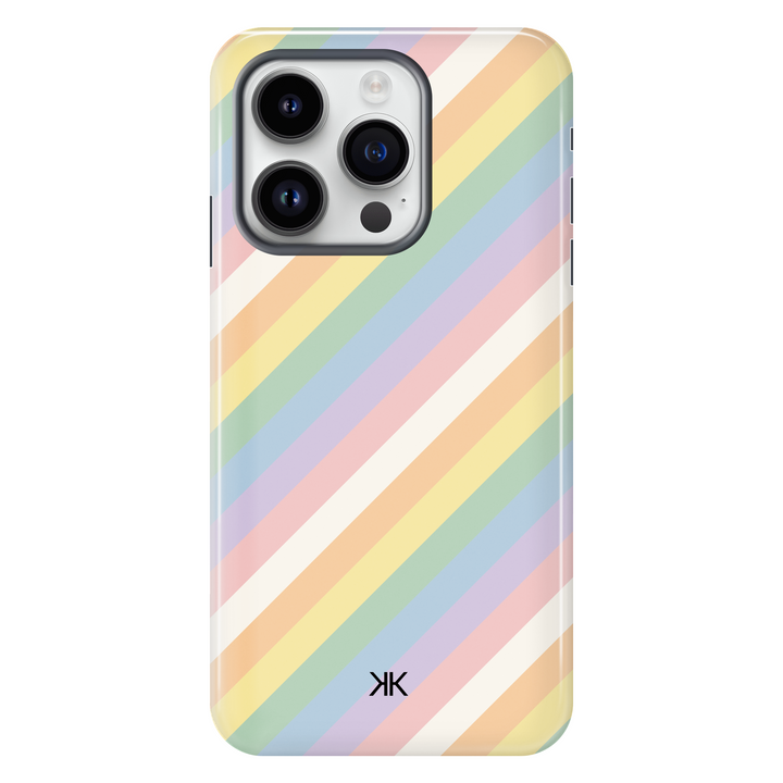 Watercolour Rainbow Stripe Phone Case - Tough Case - iphone-14-pro