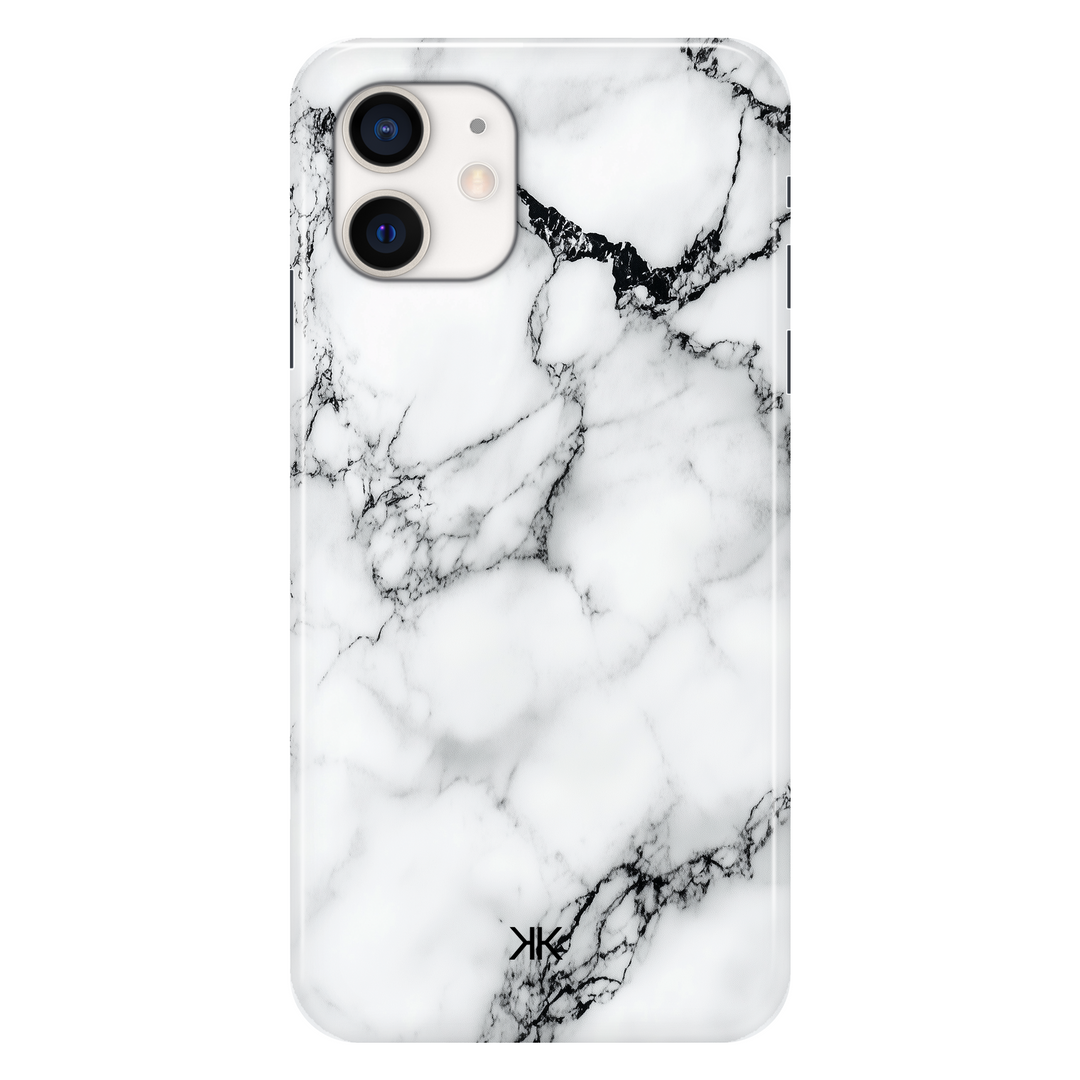 Marble White and Black phone case for iPhone 12