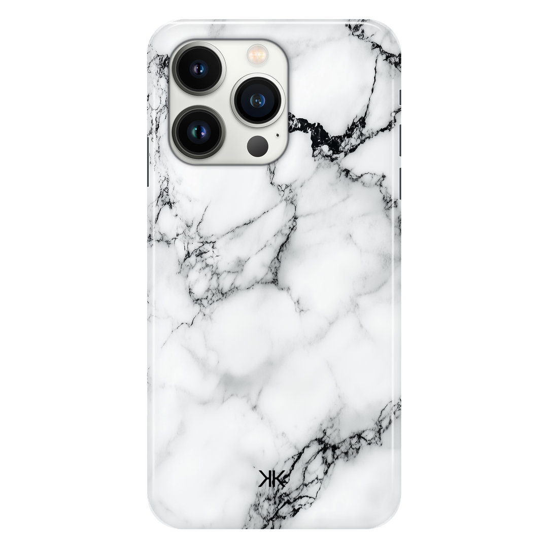Marble White and Black phone case for iPhone 13 Pro