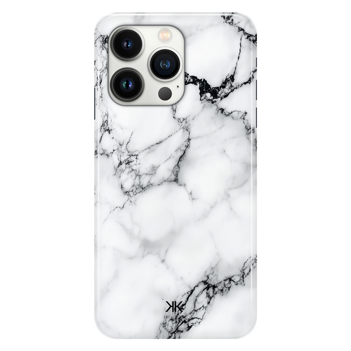 Marble White and Black phone case for iPhone 13 Pro