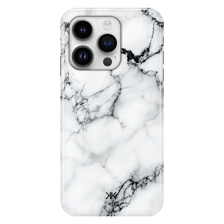 Marble White and Black phone case for iPhone 14 Pro