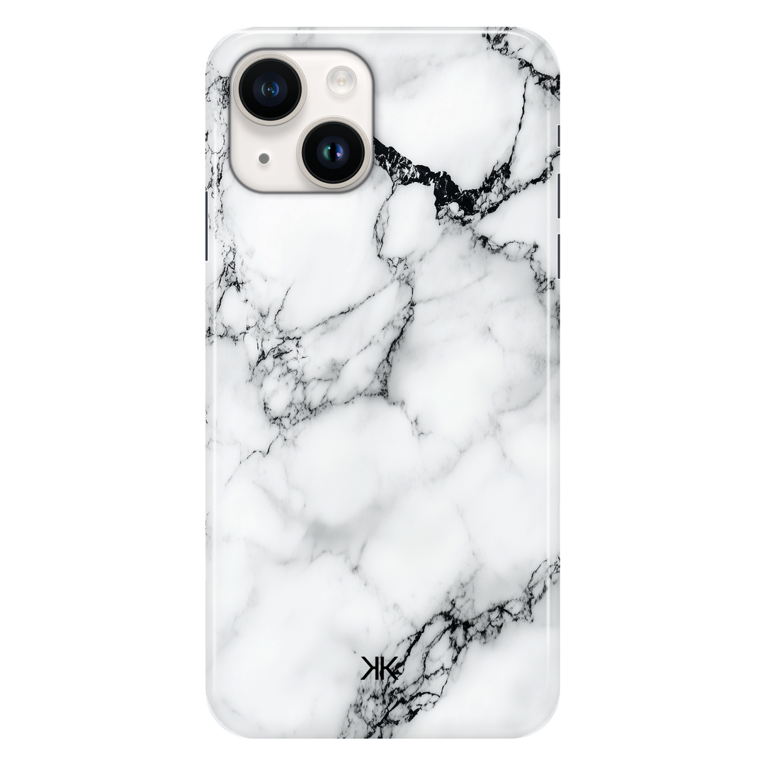 Marble White and Black phone case for iPhone 14