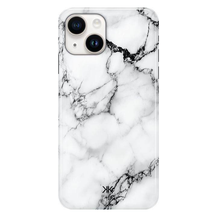 Marble White and Black phone case for iPhone 14