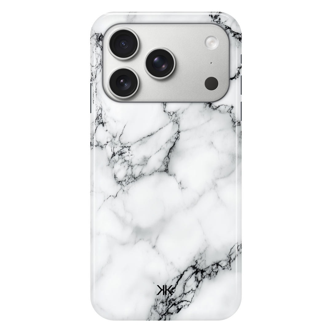 Marble White and Black phone case for iPhone 17 Pro