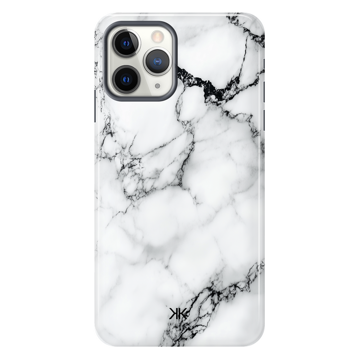 Marble White and Black Phone Case - Tough Case - iphone-11-pro