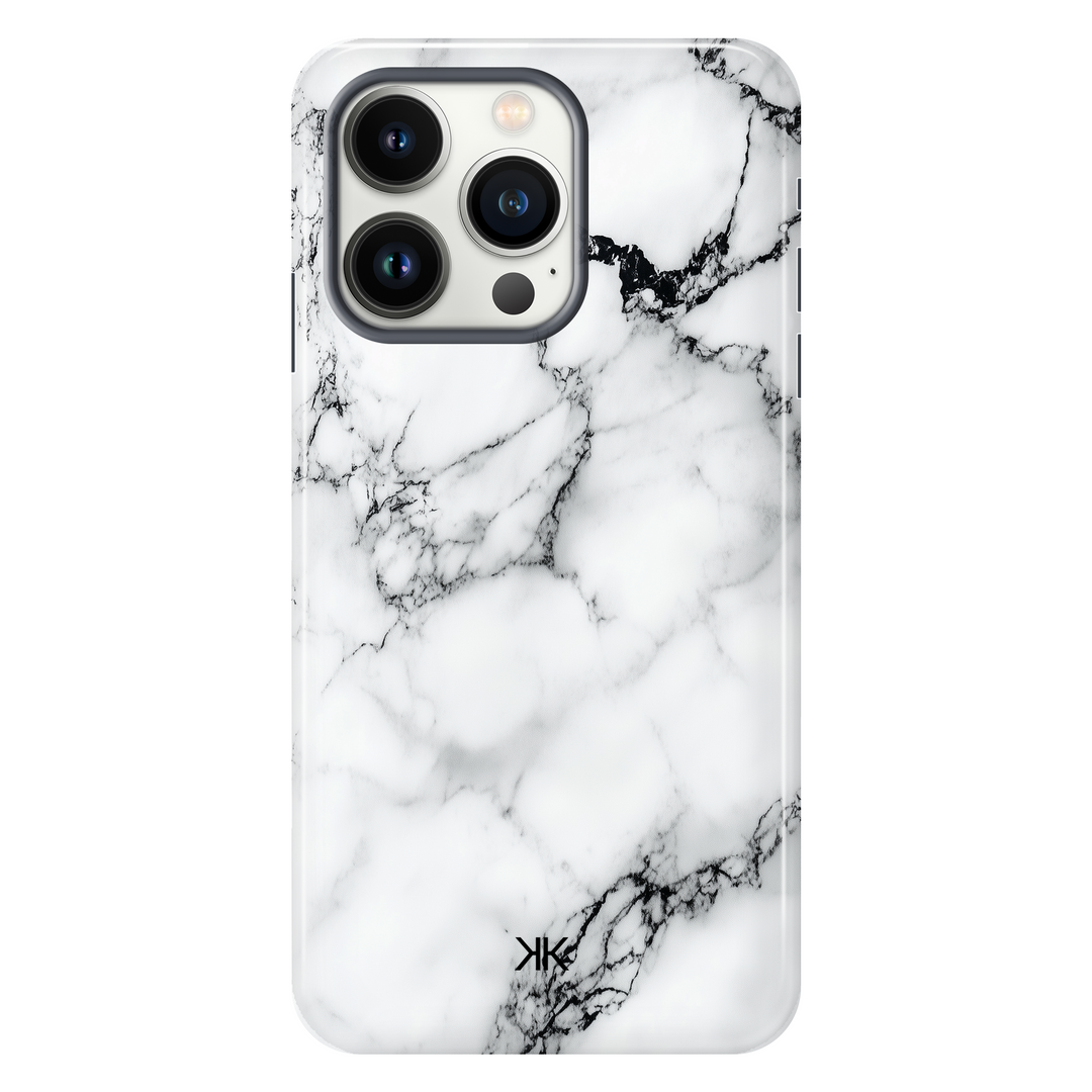 Marble White and Black Phone Case - Tough Case - iphone-13-pro