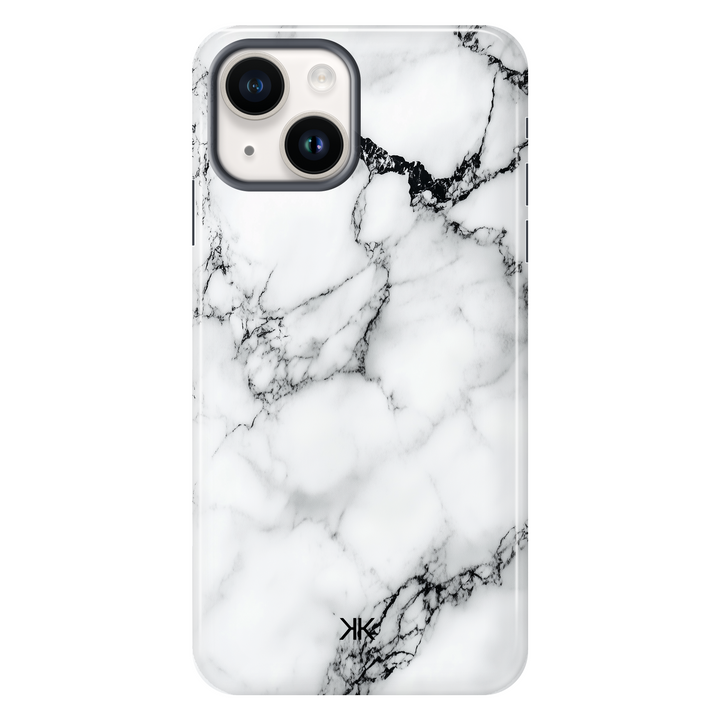 Marble White and Black Phone Case - Tough Case - iphone-14