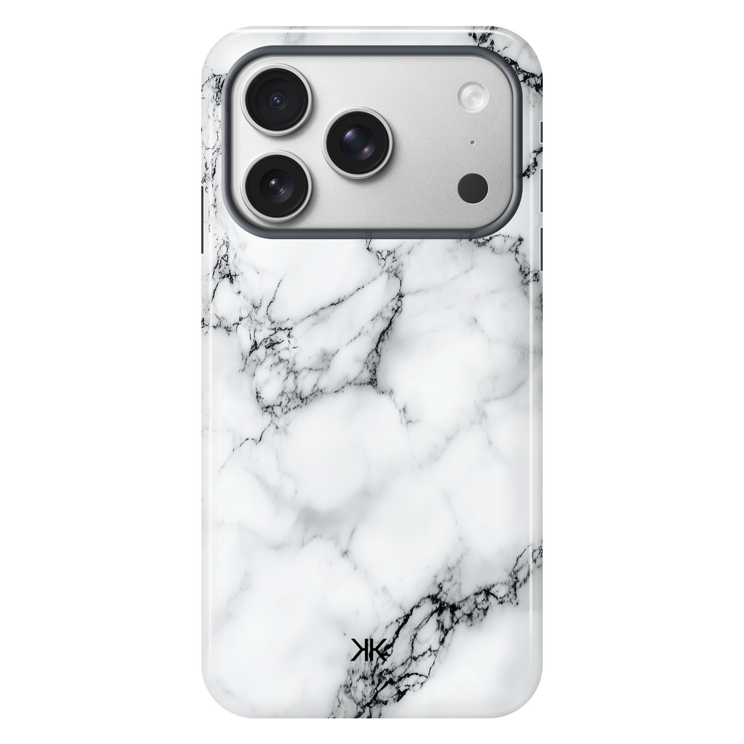 Marble White and Black Phone Case - Tough Case - iphone-17-pro