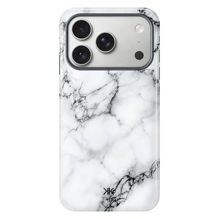 Marble White and Black Phone Case - Tough Case - iphone-17-pro