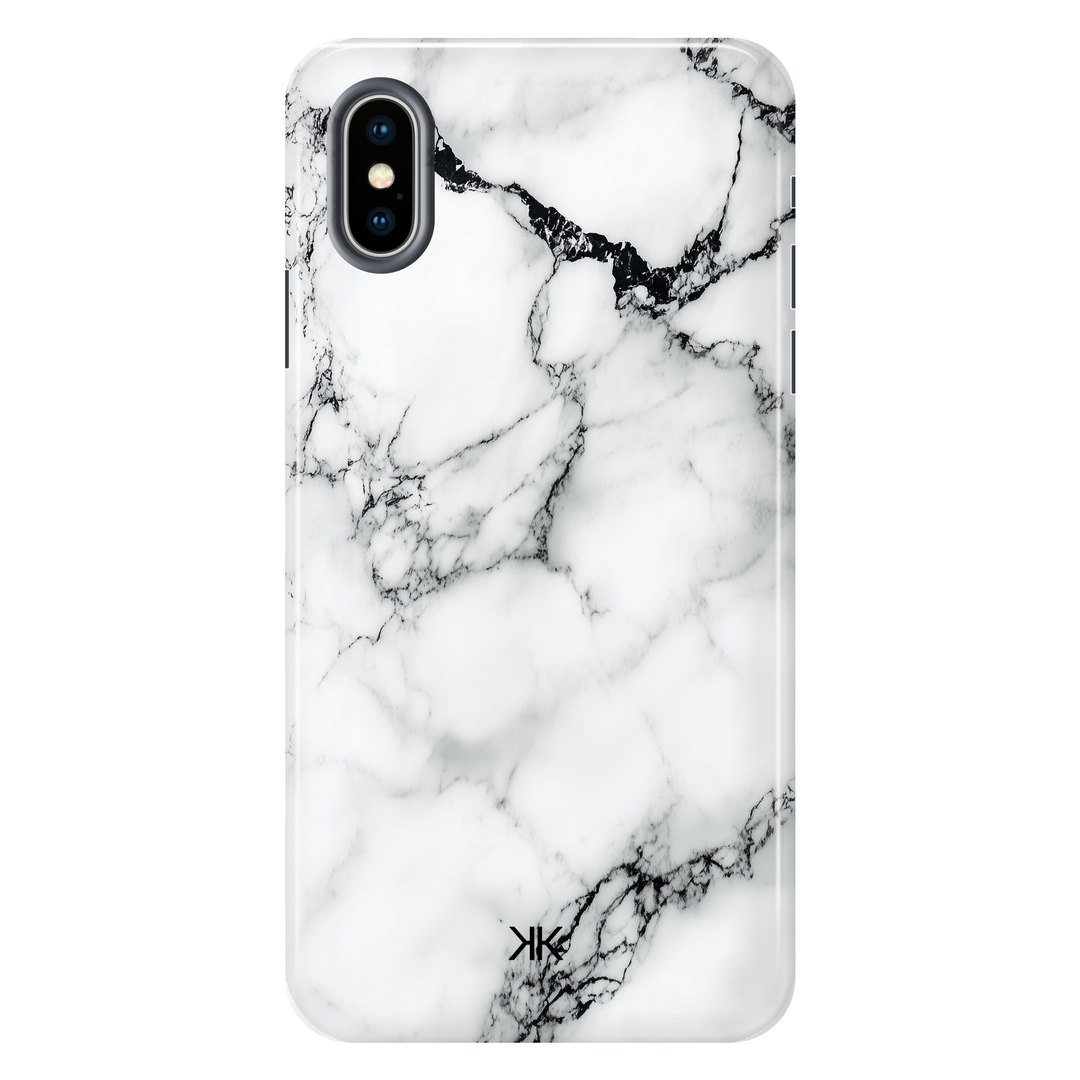 Marble White and Black Phone Case - Tough Case - iphone-x