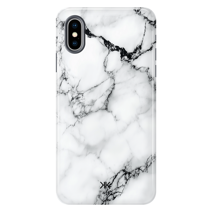 Marble White and Black Phone Case - Tough Case - iphone-x