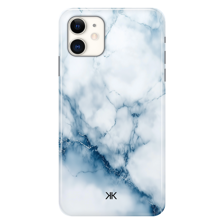 Marble White and Blue phone case for iPhone 11