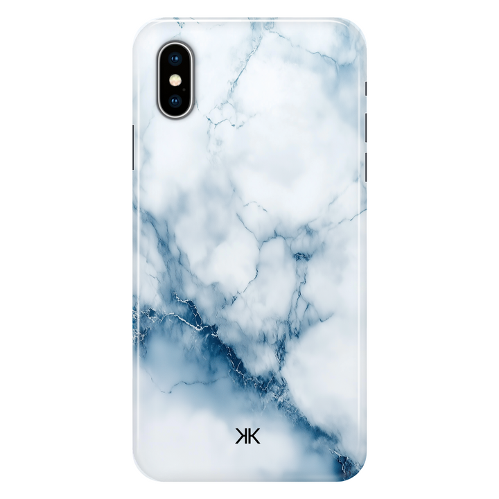 Marble White and Blue phone case for iPhone X
