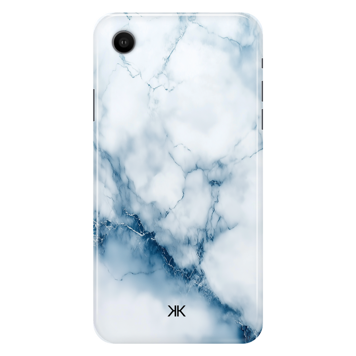 Marble White and Blue phone case for iPhone XR