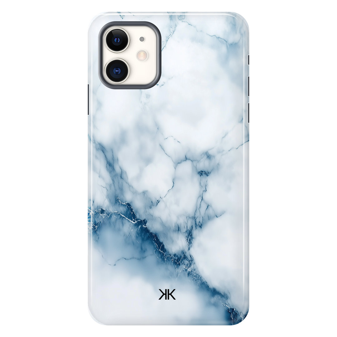 Marble White and Blue Phone Case - Tough Case - iphone-11