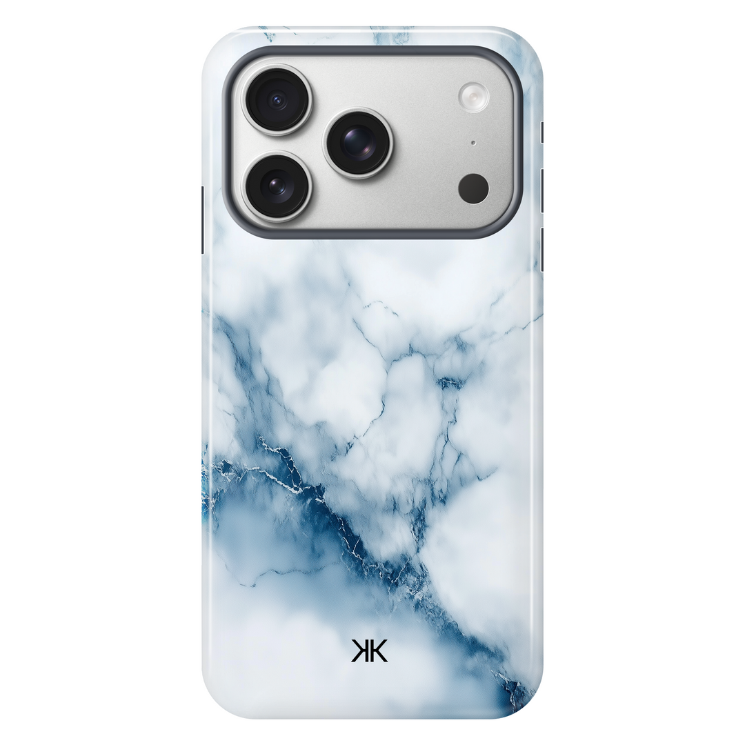Marble White and Blue Phone Case - Tough Case - iphone-17-pro