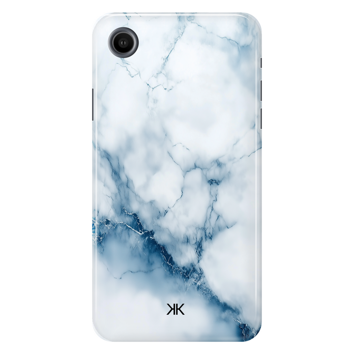 Marble White and Blue Phone Case - Tough Case - iphone-xr
