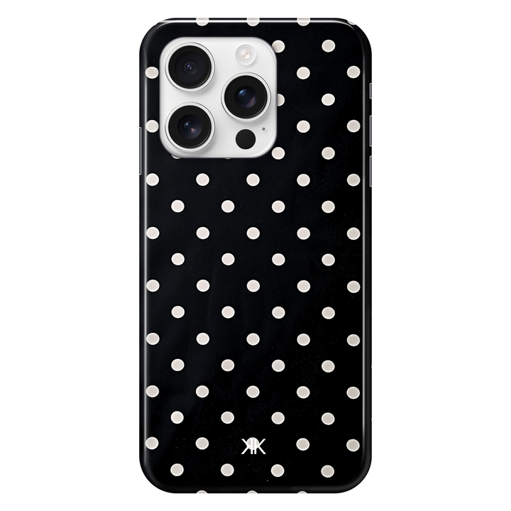 White Polka Dot phone case for iPhone 15 Pro