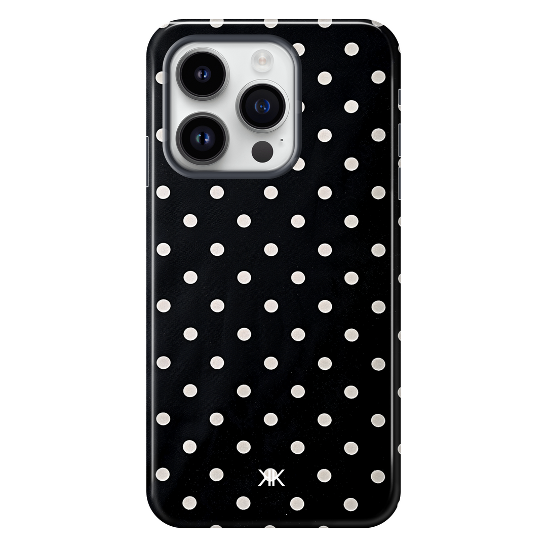 White Polka Dot tough phone case for iPhone 14 Pro