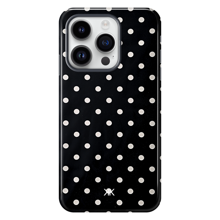 White Polka Dot tough phone case for iPhone 14 Pro