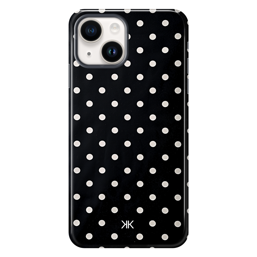 White Polka Dot tough phone case for iPhone 14