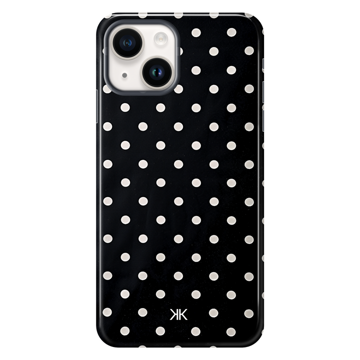 White Polka Dot tough phone case for iPhone 14
