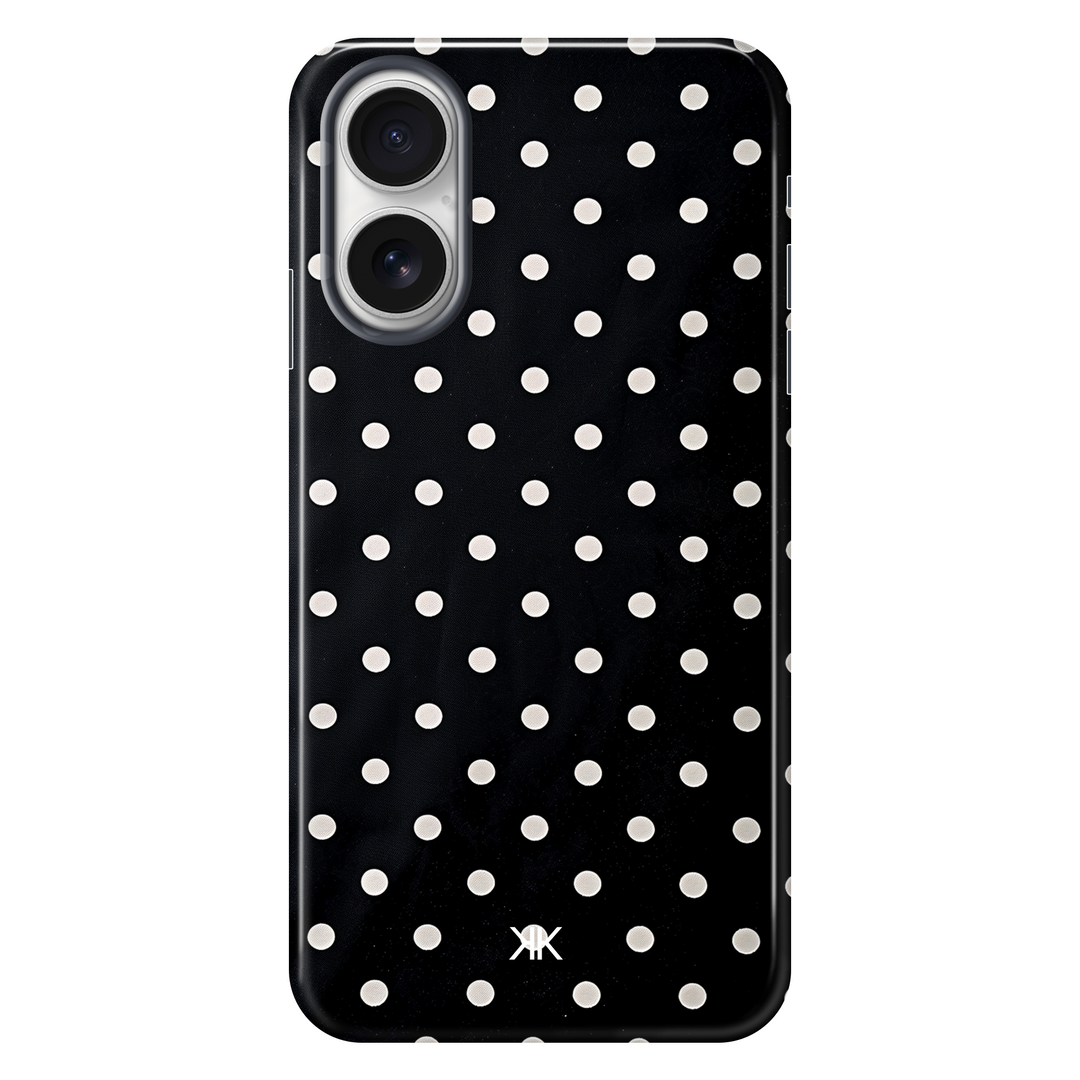 White Polka Dot tough phone case for iPhone 16
