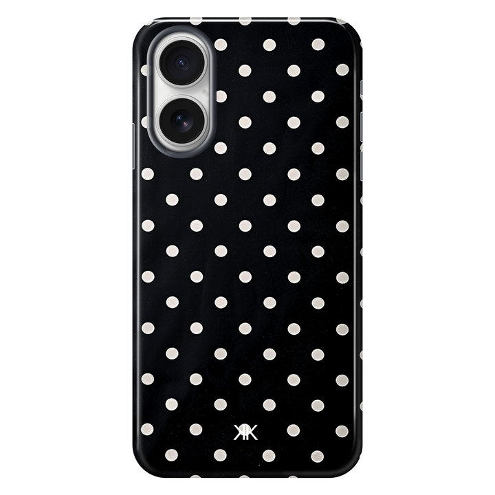 White Polka Dot tough phone case for iPhone 16