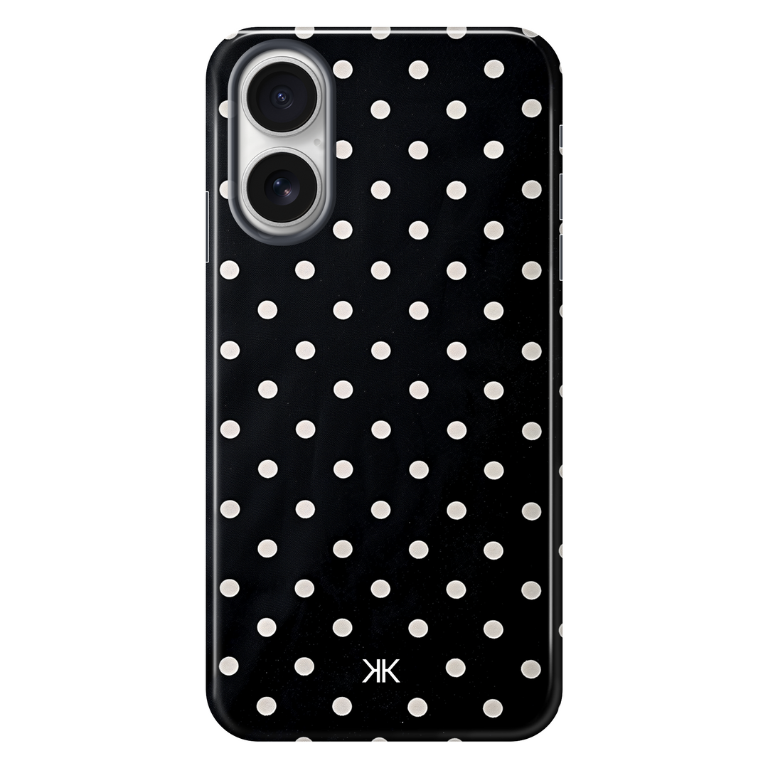White Polka Dot tough phone case for iPhone 16