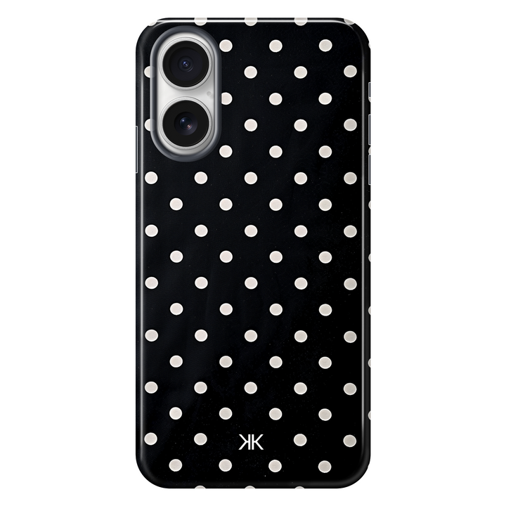 White Polka Dot tough phone case for iPhone 16