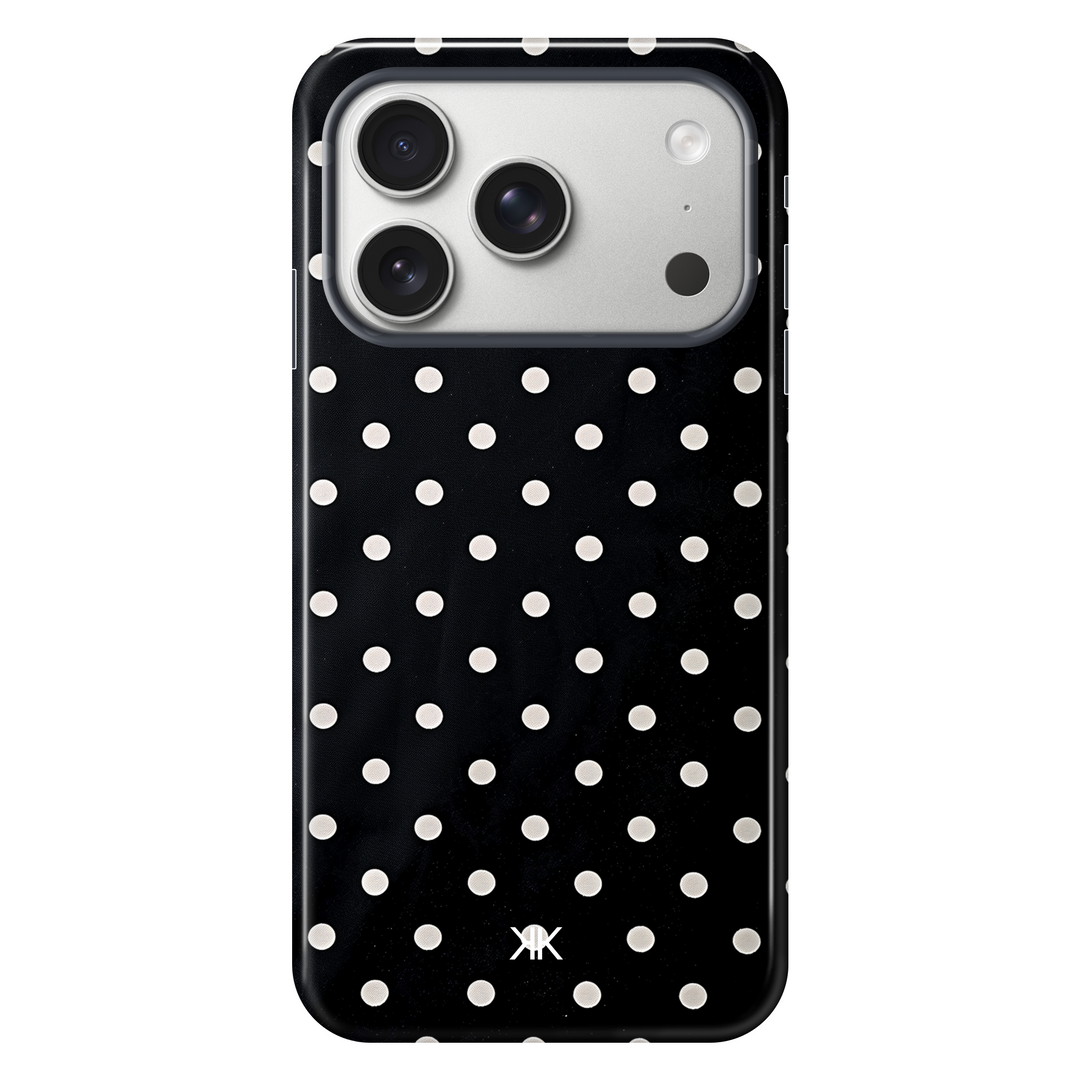 White Polka Dot tough phone case for iPhone 17 Pro