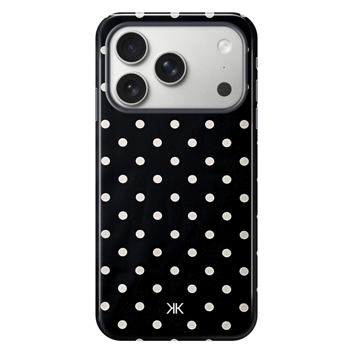 White Polka Dot tough phone case for iPhone 17 Pro