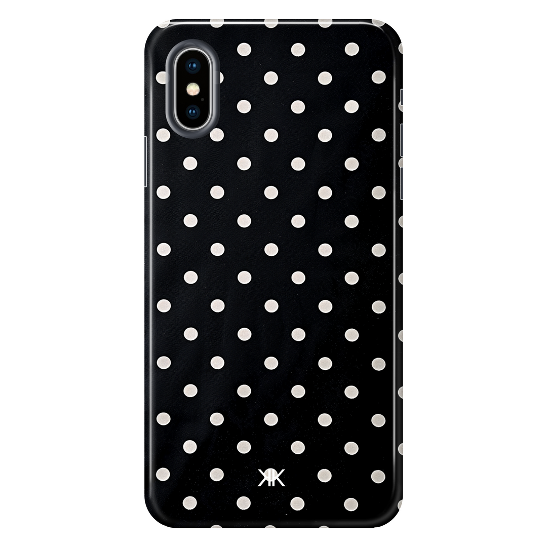 White Polka Dot tough phone case for iPhone X