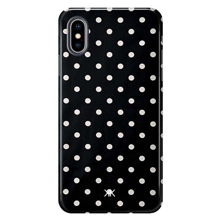 White Polka Dot tough phone case for iPhone X