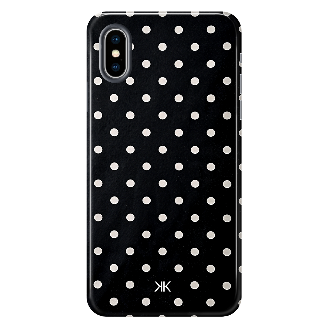 White Polka Dot tough phone case for iPhone X